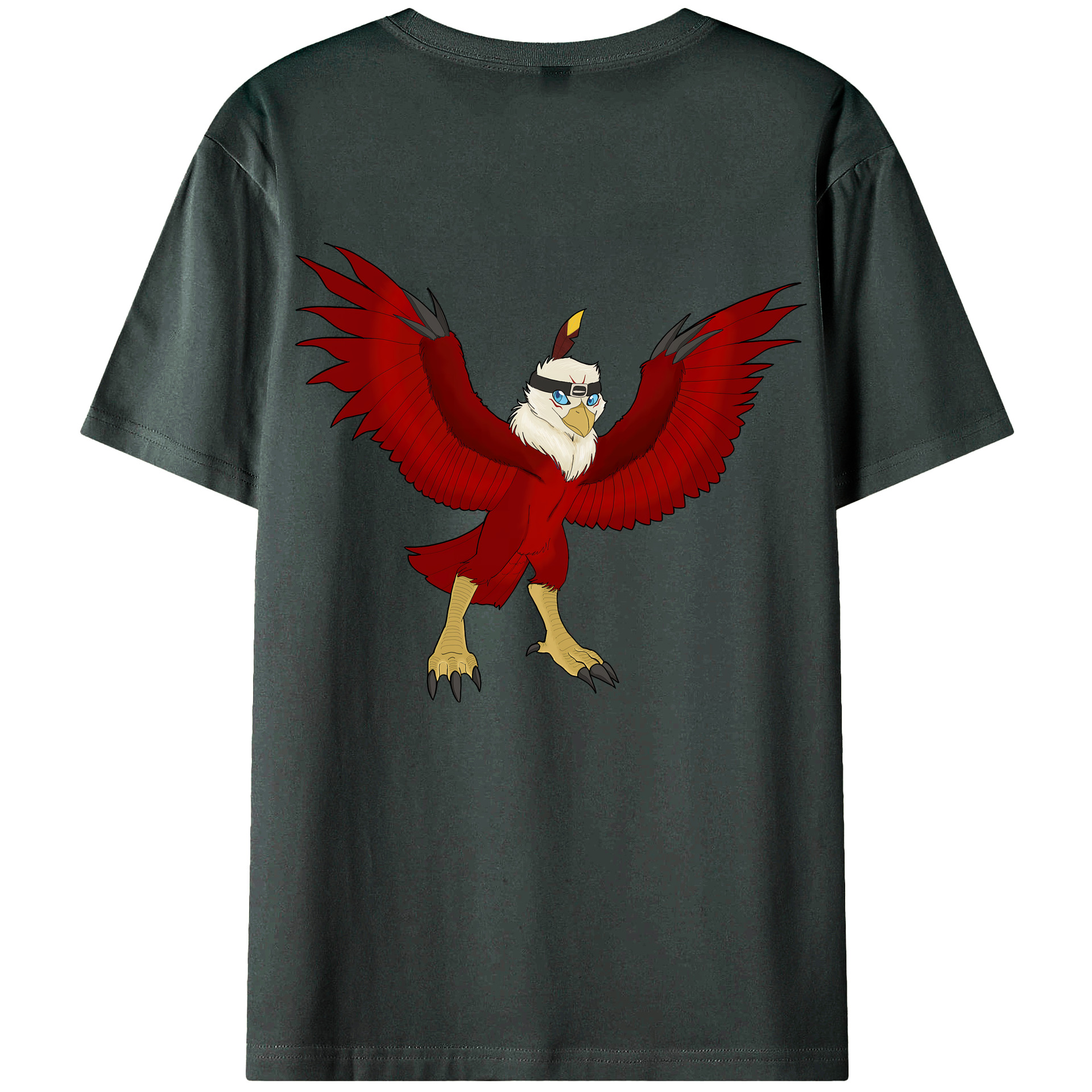 （画像用） Digimon デジタルモンスター/デジモン 綿100％ メンズ半袖Tシャツ（バックプリント） 通気性